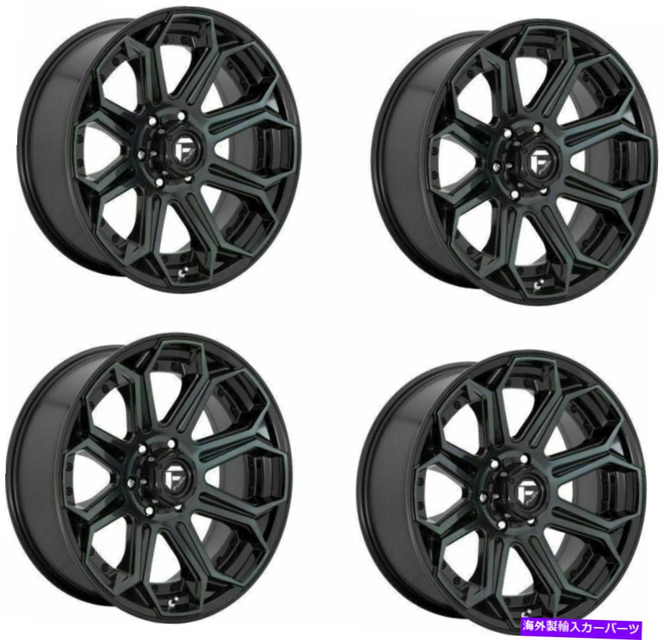 ホイール　４本セット セット4 20 "燃料D704包囲20x9グロスブラックw/ddt 5x5.5ホイール +1mmトラックリム Set 4 20" Fuel D704 Siege 20x9 Gloss Black w/DDT 5x5.5 Wheels +1mm Truck Rims【並行輸入品】｜Us Custom Parts Shop USDM