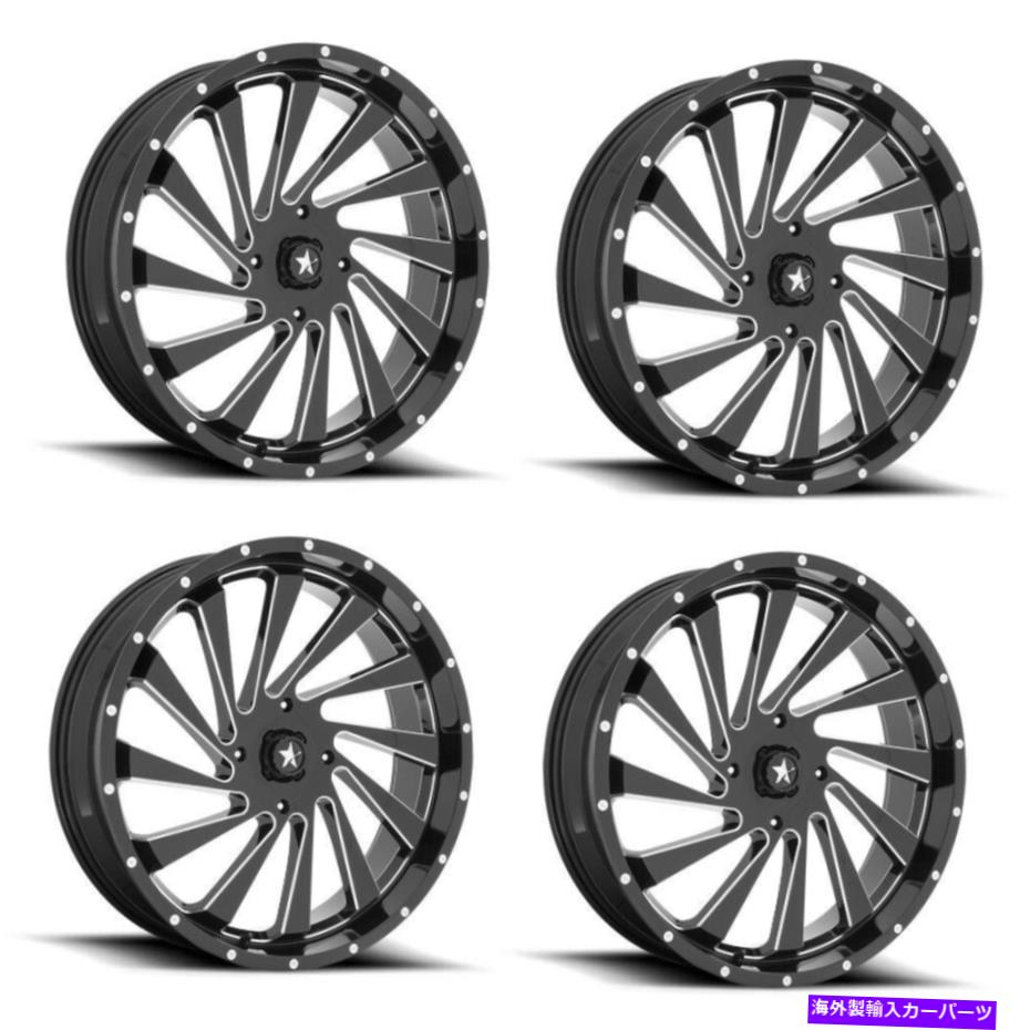 ホイール 4本セット セット4 18 "MSAオフロードホイールM46グロスブラックミリング18x7 4x156ホイール0mmリム Set 4 18" MSA Offroad Wheels M46 Gloss Black Milled 18x7 4X156 Wheels 0mm Rim【並行輸入品】|Us Custom Parts Shop USDM
