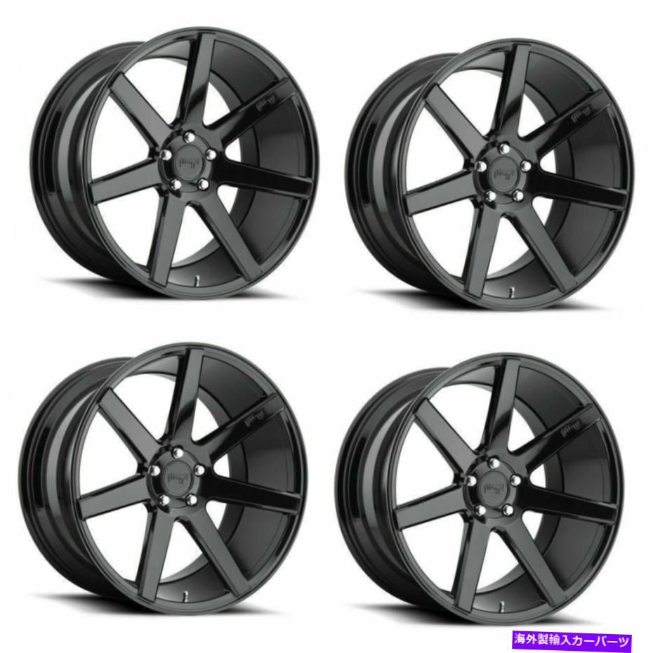 ホイール　４本セット セット4 18 "ニッチM168ヴェローナ18x8グロスブラック5x115ホイール40mmリム Set 4 18" Niche M168 Verona 18x8 Gloss Black 5x115 Wheels 40mm Rims【並行輸入品】｜Us Custom Parts Shop USDM