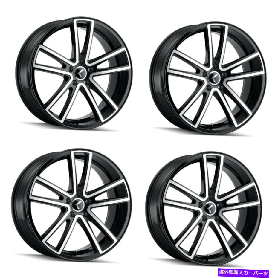 ホイール　４本セット セット4 20 "KrazeLussoブラック/機械加工ホイール20x8.5 5x115リム38mm Set 4 20" Kraze Lusso Black/Machined Wheels 20x8.5 5x115 Rims 38mm【並行輸入品】｜Us Custom Parts Shop USDM