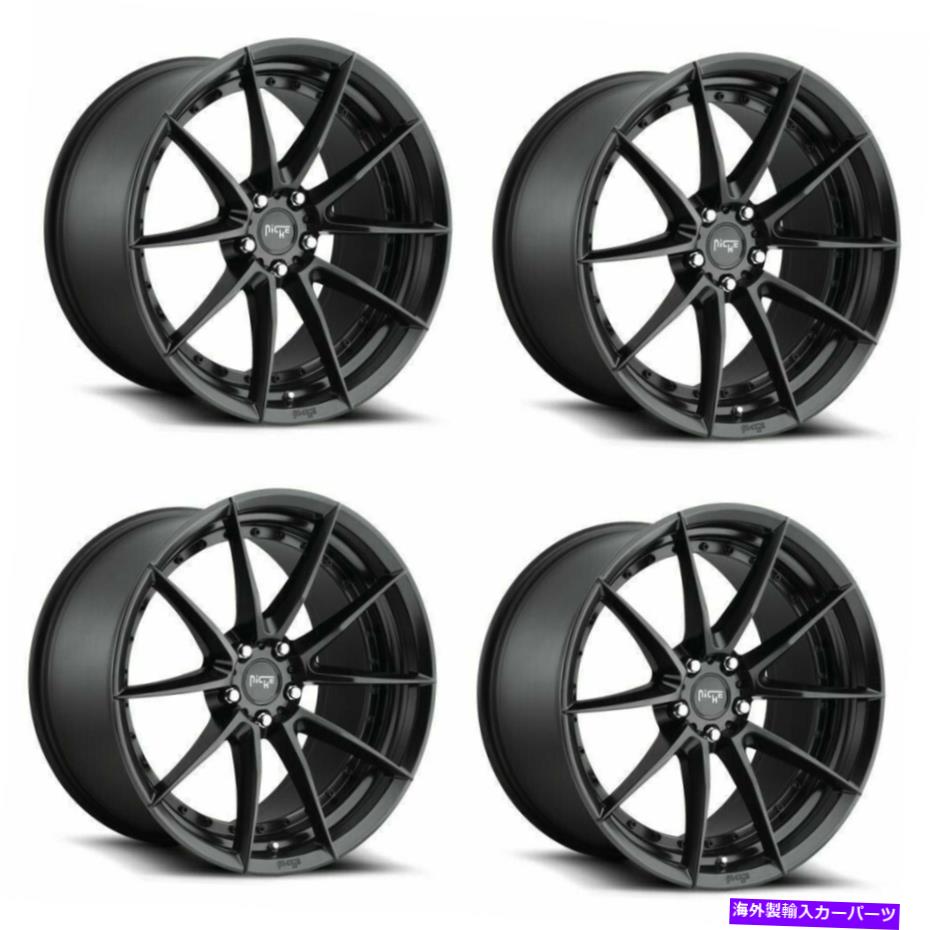 ホイール　４本セット セット4 19 "ニッチM196セクター19x9.5マットブラック5x120ホイール40mmリム Set 4 19" Niche M196 Sector 19x9.5 Matte Black 5x120 Wheels 40mm Rims【並行輸入品】｜Us Custom Parts Shop USDM
