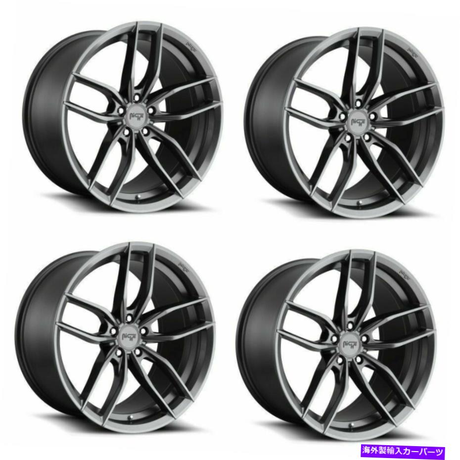 ホイール 4本セット セット4 18 "ニッチM204 Vosso 18x8マットアントララサイト5x4.25ホイール40mmリム Set 4 18" Niche M204 Vosso 18x8 Matte Anthracite 5X4.25 Wheels 40mm Rims【並行輸入品】|Us Custom Parts Shop USDM