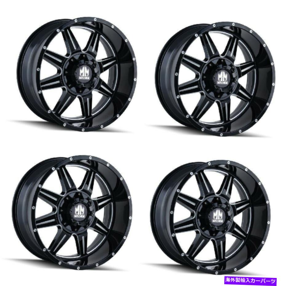 ホイール 4本セット セット4 17 "Mayhem Monstir Black W/Milled Spokes Wheels 17x9 5x4.5 5x5 Rims -12mm Set 4 17" Mayhem Monstir Black W/Milled Spokes Wheels 17x9 5x4.5 5x5 Rims -12mm【並行輸入品】|Us Custom Parts Shop USDM
