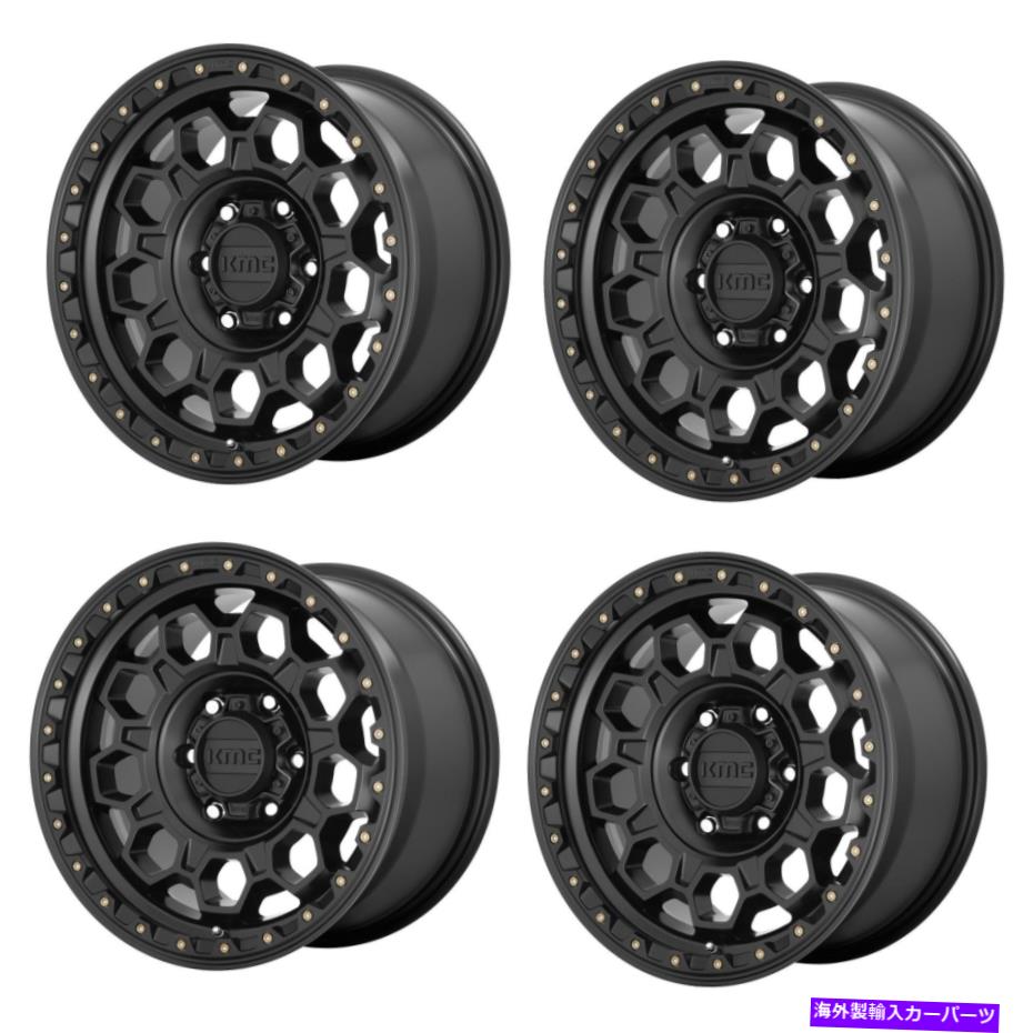 ホイール 4本セット セット4 17 "kmc km545トレックサテンブラック17x9 6x5.5ホイール18mmリム Set 4 17" KMC KM545 TREK Satin Black 17x9 6X5.5 Wheels 18mm Rim【並行輸入品】|Us Custom Parts Shop USDM
