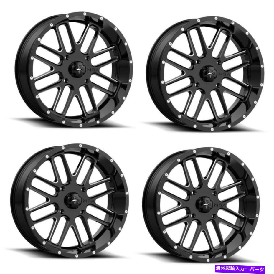 ホイール　４本セット セット4 20 "MSAオフロードホイールズM35バンディットグロスブラックミリング20x7 4x137ホイール0m Set 4 20" MSA Offroad Wheelss M35 BANDIT Gloss Black Milled 20x7 4X137 Wheels 0m【並行輸入品】｜Us Custom Parts Shop USDM