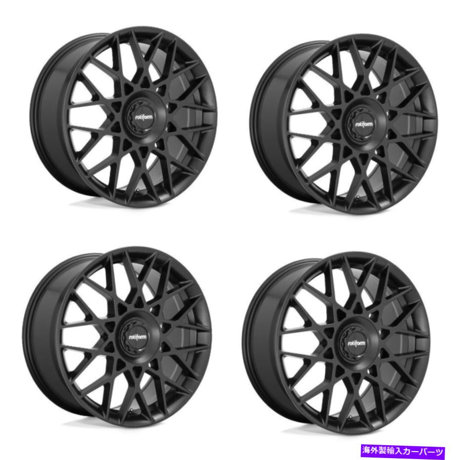 ホイール 4本セット セット4 19 "ROTIFILAT 1PC R165 BLQ-Cマットブラック19x8.5 5x112ホイール35mmリム5ラグ Set 4 19" Rotiform 1PC R165 BLQ-C Matte Black 19x8.5 5x112 Wheels 35mm Rim 5 Lug【並行輸入品】|Us Custom Parts Shop USDM