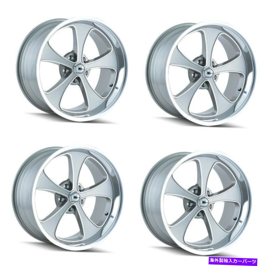 ホイール　４本セット セット4 20 "リドラー645グレーw/機械加工リップホイール20x8.5 5x4.5リム0mm Set 4 20" Ridler 645 Grey W/Machined Lip Wheels 20x8.5 5x4.5 Rims 0mm【並行輸入品】｜Us Custom Parts Shop USDM