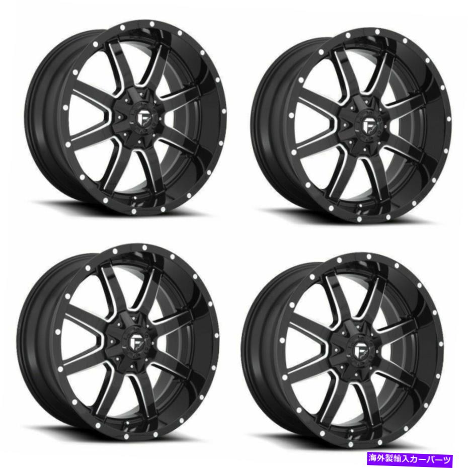 ホイール 4本セット セット4 18 "燃料D610マーベリックグロスブラックミリングホイール18x9 8x180 1mmトラックリム Set 4 18" Fuel D610 Maverick Gloss Black Milled Wheels 18x9 8x180 1mm Truck Rims【並行輸入品】|Us Custom Parts Shop USDM