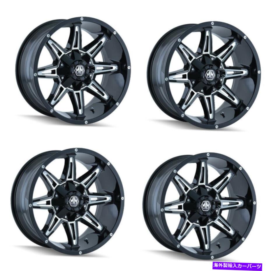 ホイール　４本セット セット4 20 "Mayhem Rampage Black w/Milled Spokes Wheels20x10 6x135 6x5.5 -20mm Set 4 20" Mayhem Rampage Black W/Milled Spokes Wheels 20x10 6x135 6x5.5 -20mm【並行輸入品】｜Us Custom Parts Shop USDM