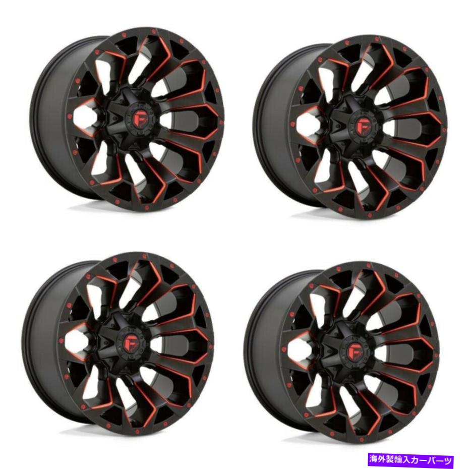 ホイール 4本セット セット4 18 "燃料1PC D787アサルトブラックレッドミリング18x9 6x135/5.5ホイール-13mmリム Set 4 18" Fuel 1PC D787 Assault Black Red Milled 18x9 6X135/5.5 Wheels -13mm Rim【並行輸入品】|Us Custom Parts Shop USDM
