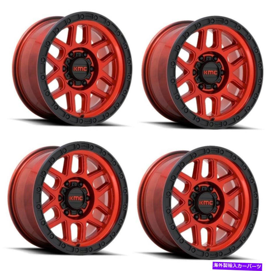 ホイール 4本セット セット4 18 "kmc km544メサキャンディレッドブラックリップ18x9 5x5.0ホイール18mmリム Set 4 18" KMC KM544 MESA Candy Red With Black Lip 18x9 5X5.0 Wheels 18mm Rim【並行輸入品】|Us Custom Parts Shop USDM