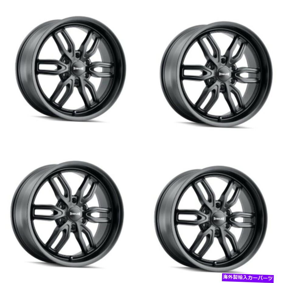 ホイール 4本セット セット4 22 "Ridler 609マットブラックホイール22x9.5 6x5.5トラックSUV 6ラグリム18mm Set 4 22" Ridler 609 Matte Black Wheels 22x9.5 6x5.5 Truck SUV 6 Lug Rims 18mm【並行輸入品】|Us Custom Parts Shop USDM