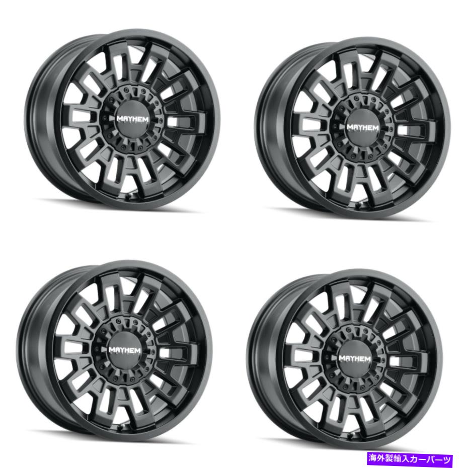 ホイール 4本セット セット4 20 "メイヘム皮質マットブラックホイール20x9 8x6.5 for chevy gmcトラック0mm Set 4 20" Mayhem Cortex Matte Black Wheels 20x9 8x6.5 For Chevy GMC Truck 0mm【並行輸入品】|Us Custom Parts Shop USDM
