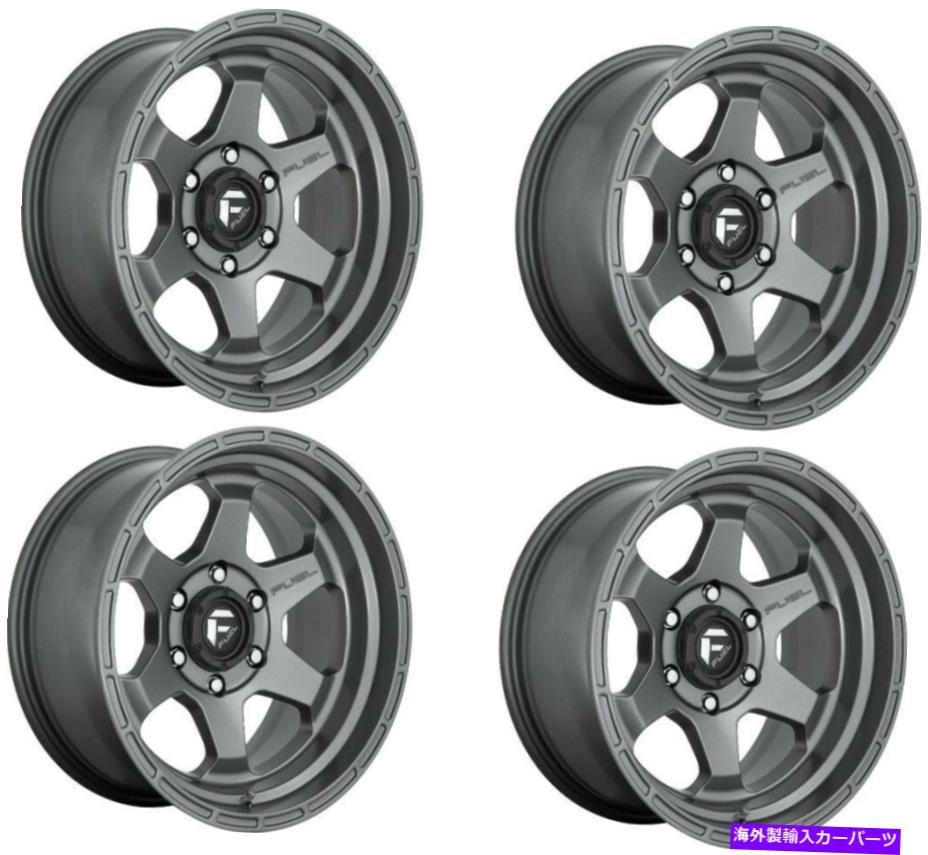 ホイール　４本セット セット4 17 "Fuel 1PC D665 Shok Matte Gun Metal 17x10 5x5.0ホイール-18mmリム Set 4 17" Fuel 1PC D665 Shok Matte Gun Metal 17x10 5X5.0 Wheels -18mm Rim【並行輸入品】｜Us Custom Parts Shop USDM
