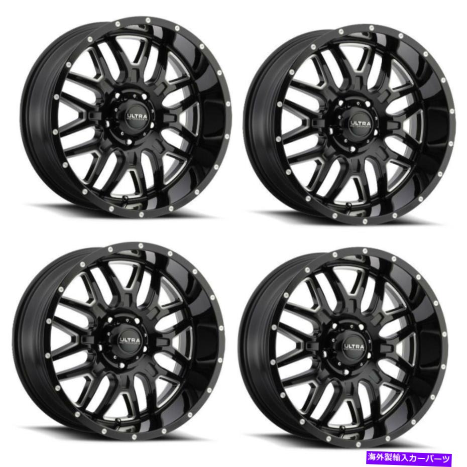 ホイール　４本セット セット4 20 "ウルトラ203bmハンター20x9 5x5ブラックCNCミルドクリアコートホイール-12mm Set 4 20" Ultra 203BM Hunter 20x9 5x5 Black CNC Milled Clear-Coat Wheels -12mm【並行輸入品】｜Us Custom Parts Shop USDM