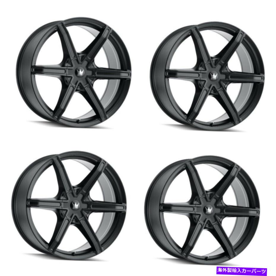 ホイール 4本セット セット4 22 "Mazzi Stiltsマットブラックホイール22x9.5 5x115 5x5.5リム18mm Set 4 22" Mazzi Stilts Matte Black Wheels 22x9.5 5x115 5x5.5 Rims 18mm【並行輸入品】|Us Custom Parts Shop USDM