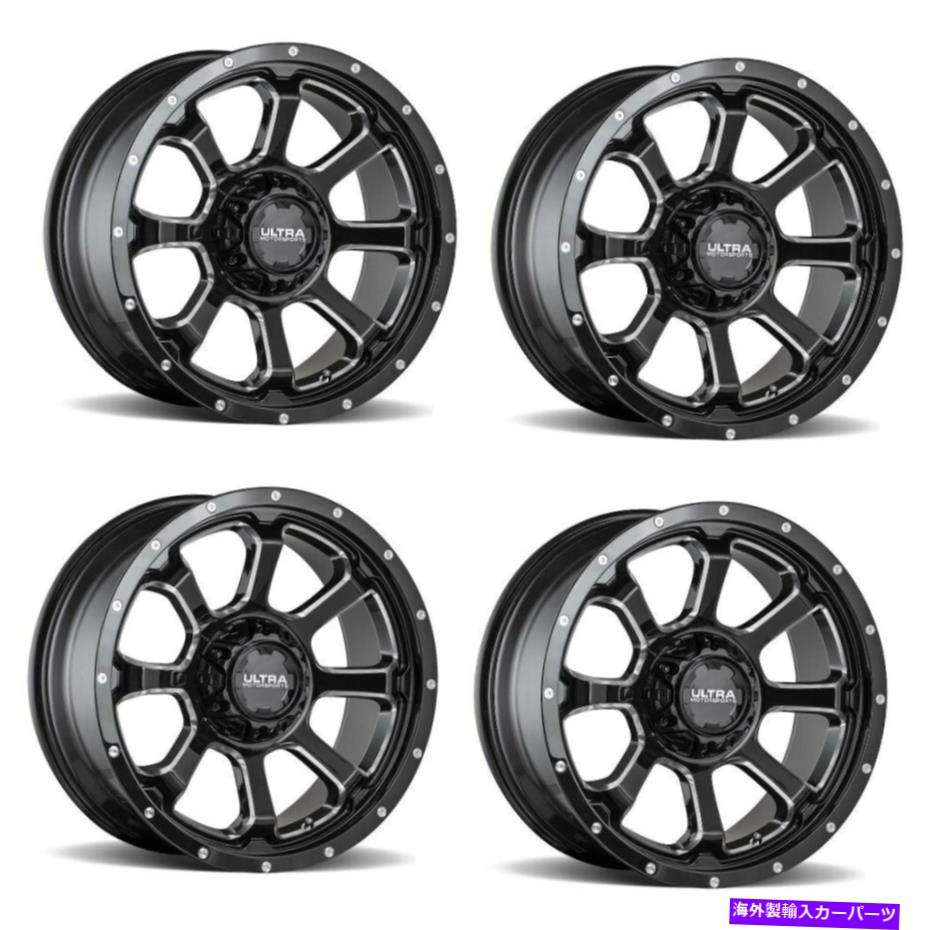 ホイール 4本セット セット4 20 "ウルトラ219bmネメシス20x9 5x5/5.5グロスブラックCNCミルホイール18mm Set 4 20" Ultra 219BM Nemesis 20x9 5x5/5.5 Gloss Black CNC Milled Wheels 18mm【並行輸入品】|Us Custom Parts Shop USDM