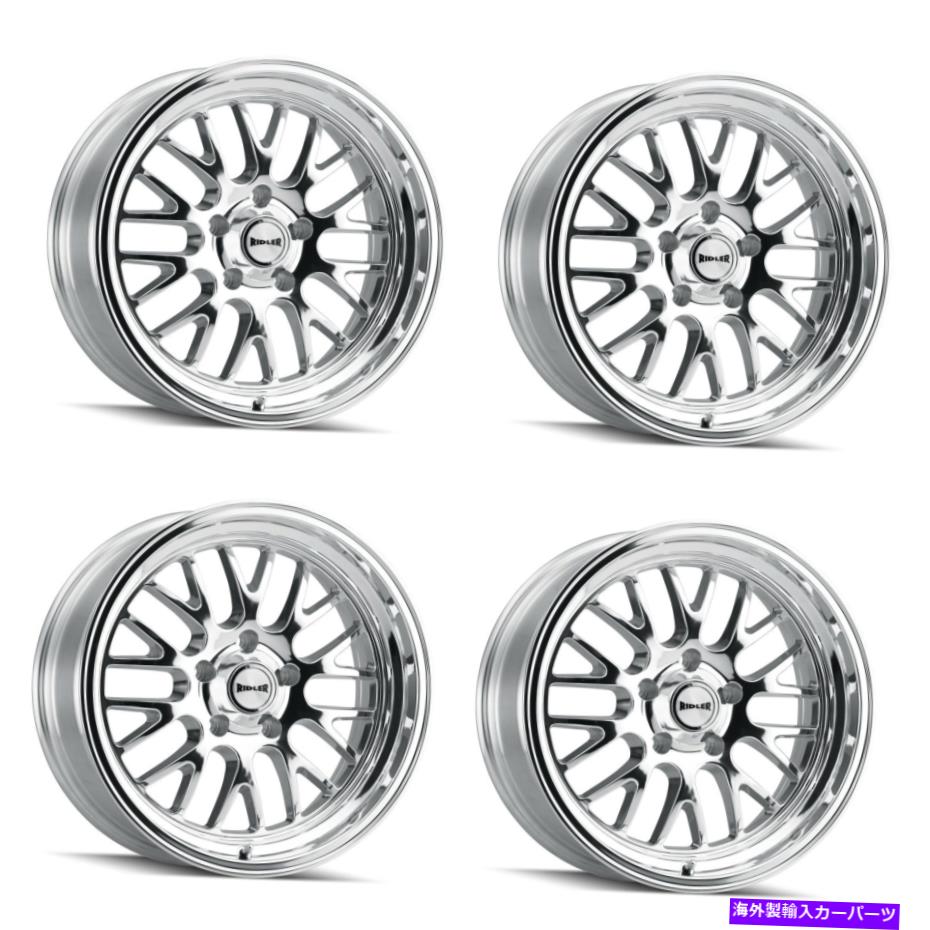 ホイール　４本セット セット4 20 "リドラー607ポリッシュホイール20x8.5 5x4.5用ジープフォードトラックリム0mm Set 4 20" Ridler 607 Polished Wheels 20x8.5 5x4.5 For Jeep Ford Truck Rims 0mm【並行輸入品】｜Us Custom Parts Shop USDM