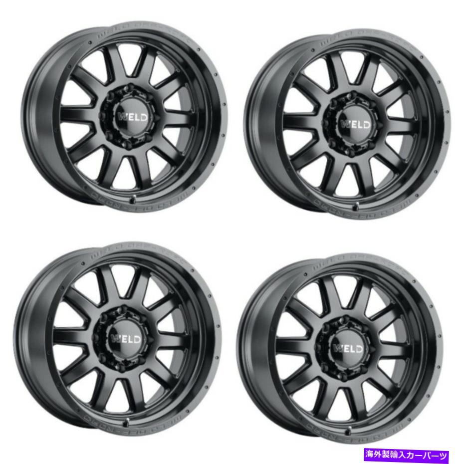 ホイール　４本セット セット4 20 "溶接オフロードステルス20x10サテンブラック8x170ホイール-18mmトラックリム Set 4 20" WELD Off-Road Stealth 20x10 Satin Black 8x170 Wheels -18mm Truck Rims【並行輸入品】｜Us Custom Parts Shop USDM