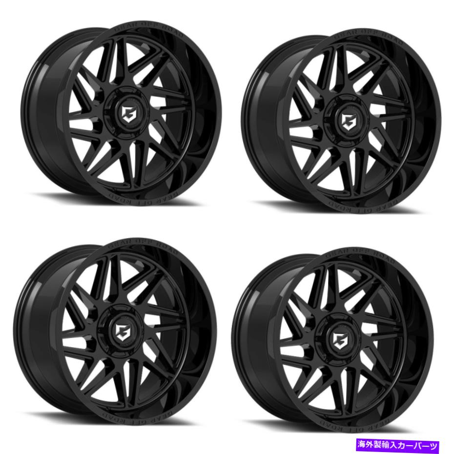ホイール 4本セット セット4 20 "ギアオフロード761b 20x12 6x135 6x5.5グロスブラックホイール-44mmリム Set 4 20" Gear Off Road 761B 20x12 6x135 6x5.5 Gloss Black Wheels -44mm Rims【並行輸入品】|Us Custom Parts Shop USDM