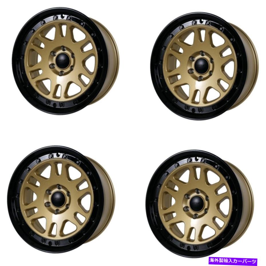ホイール　４本セット セット4 17 "トレマー105シェーカーグロスゴールドグロスブラックリップホイール17x8.5 6x5.5 0mm Set 4 17" Tremor 105 Shaker Gloss Gold Gloss Black Lip Wheels 17x8.5 6x5.5 0mm【並行輸入品】｜Us Custom Parts Shop USDM