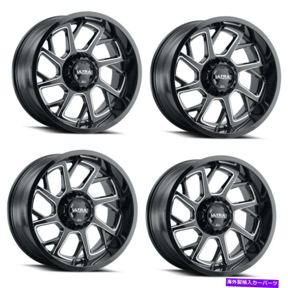 ホイール 4本セット セット4 20 "ウルトラ120bmパトリオット20x9 6x135 6x5.5グロスブラックミリングホイール18mm Set 4 20" Ultra 120BM Patriot 20x9 6x135 6x5.5 Gloss Black Milled Wheels 18mm【並行輸入品】|Us Custom Parts Shop USDM