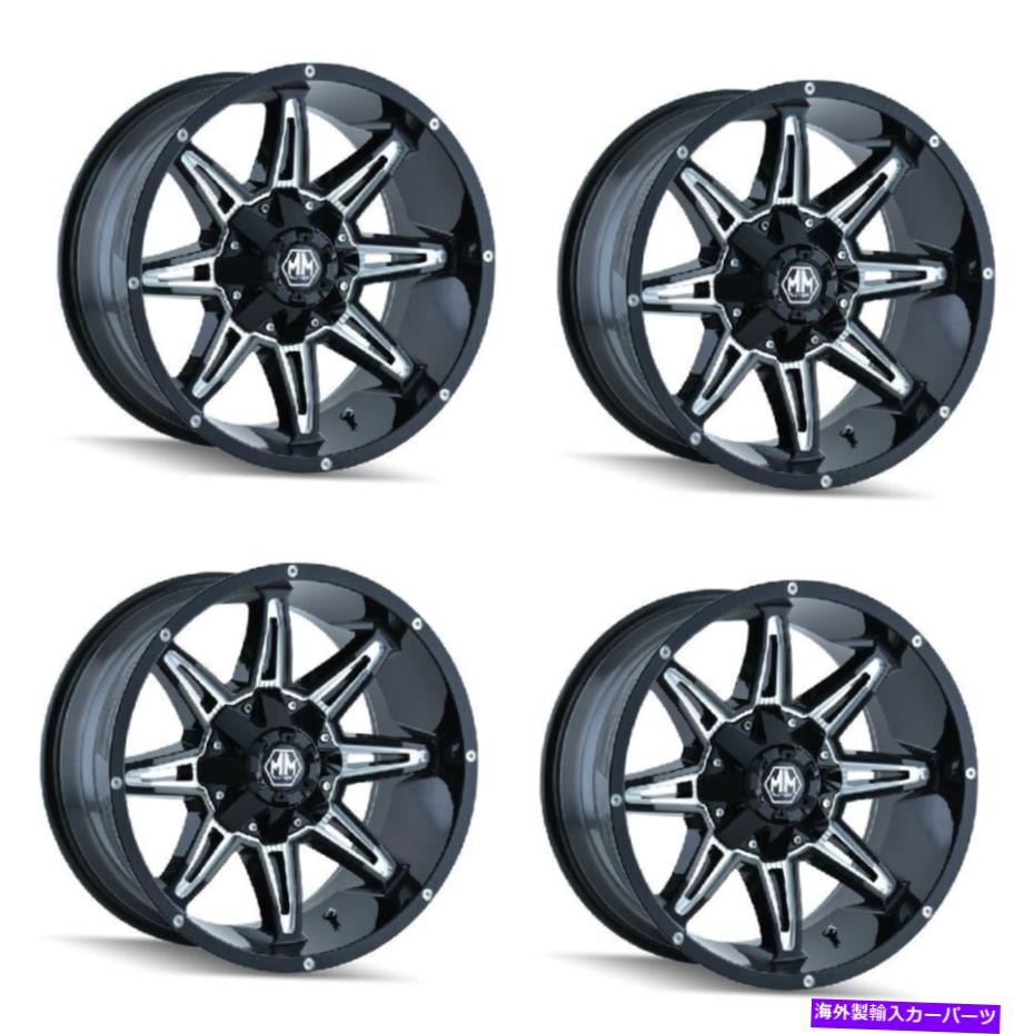 ホイール　４本セット セット4 18 "Mayhem Rampage Black w/Milled Spokes Wheels 18x9 8x180トラックリム18mm Set 4 18" Mayhem Rampage Black W/Milled Spokes Wheels 18x9 8x180 Truck Rims 18mm【並行輸入品】｜Us Custom Parts Shop USDM