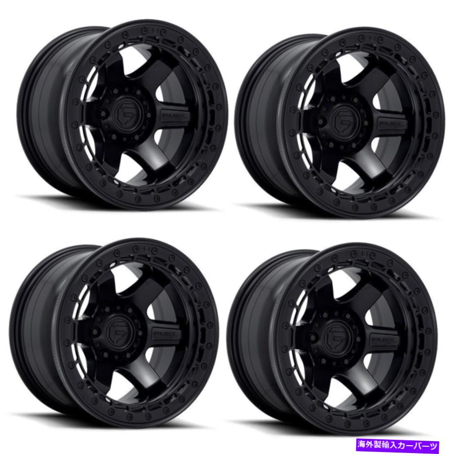ホイール　４本セット セット4 17 "燃料1PC D122ブロックビードロックブラックマットブラックリング17x8.5 6x135 0mm Set 4 17" Fuel 1PC D122 Block Beadlock Black Matte Black Ring 17x8.5 6x135 0mm【並行輸入品】｜Us Custom Parts Shop USDM