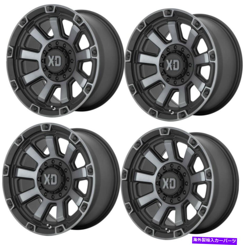 ホイール　４本セット セット4 20 "XD XD852ガントレットサテンブラックWグレーティント20x10 8x6.5ホイール-18mmリム Set 4 20" XD XD852 Gauntlet Satin Black w Gray Tint 20x10 8X6.5 Wheels -18mm Rim【並行輸入品】｜Us Custom Parts Shop USDM