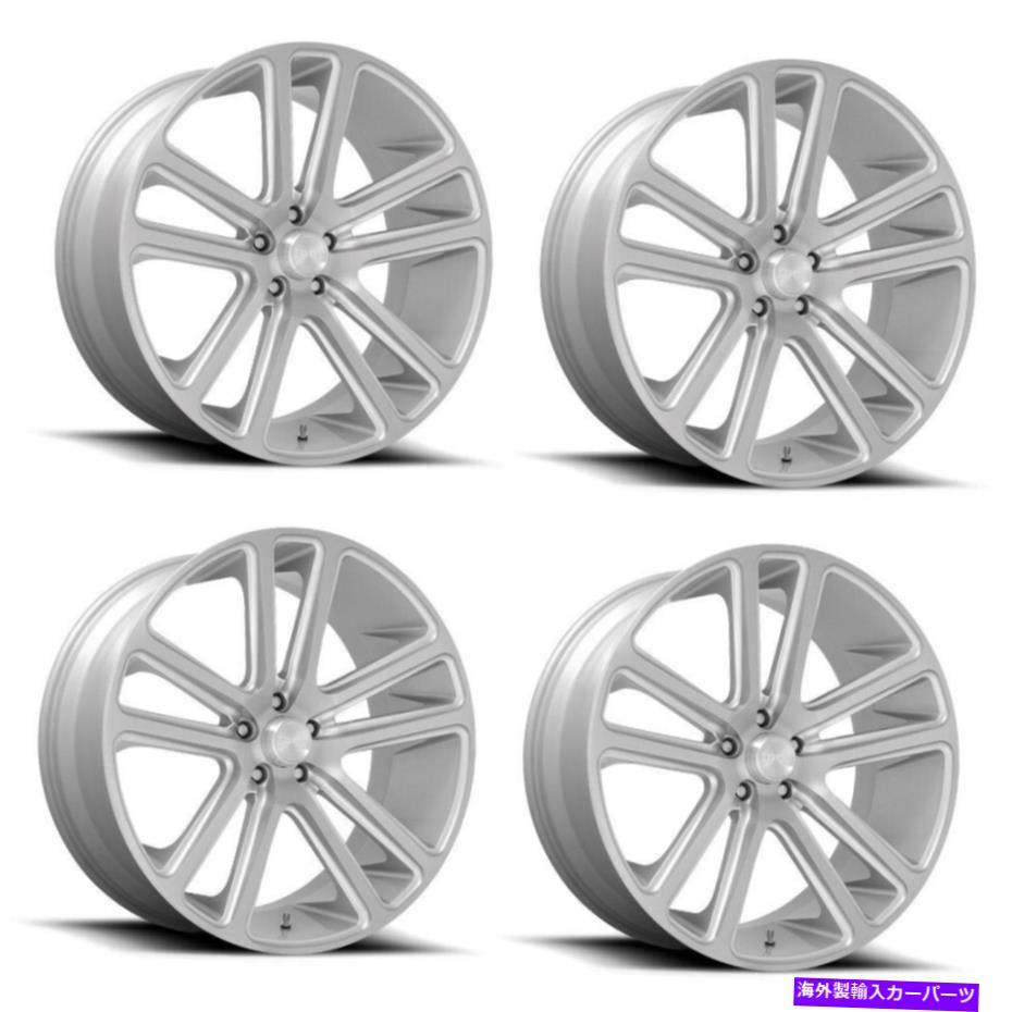 ホイール　４本セット セット4 26 "ダブ1PC S257フレックスグロスシルバーブラッシングフェイス26x10 6x5.5ホイール30mm Set 4 26" DUB 1PC S257 Flex Gloss Silver Brushed Face 26x10 6x5.5 Wheels 30mm【並行輸入品】｜Us Custom Parts Shop USDM