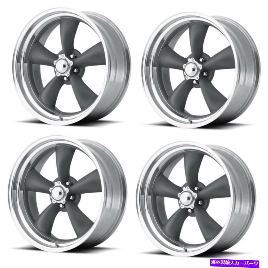 ホイール　４本セット セット4 22 "American Racing VN215 Classic Torq Thrust II Gray Mach 22x9 5x5.5 15mm Set 4 22" American Racing VN215 CLASSIC TORQ THRUST II Gray Mach 22x9 5X5.5 15mm【並行輸入品】｜Us Custom Parts Shop USDM