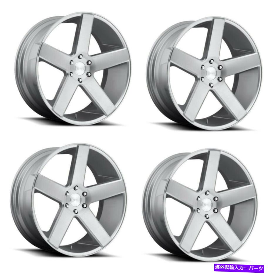 ホイール　４本セット セット4 22 "ダブ1PC S218バラーグロスシルバーブラシ22x9.5 6x5.5ホイール19mmリム Set 4 22" DUB 1PC S218 Baller Gloss Silver Brushed 22x9.5 6x5.5 Wheels 19mm Rims【並行輸入品】｜Us Custom Parts Shop USDM