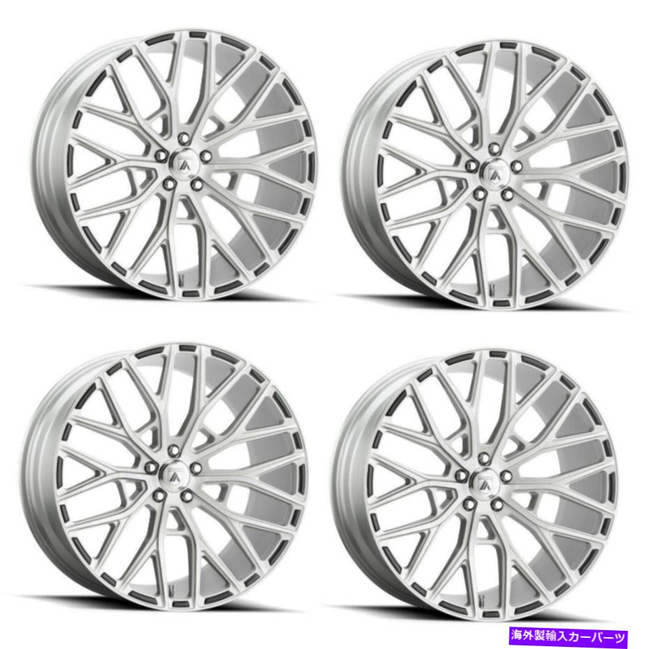 ホイール　４本セット セット4 22 "アサンティブラックABL-21レオブラッシドシルバー22x10.5 5x115ホイール25mmリム Set 4 22" Asanti Black ABL-21 Leo Brushed Silver 22x10.5 5x115 Wheels 25mm Rims【並行輸入品】｜Us Custom Parts Shop USDM