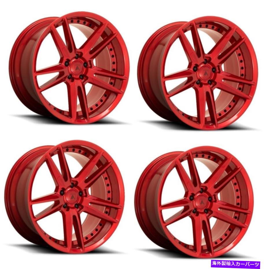 ホイール 4本セット セット4 20 "アサンティブラックABL-33治世キャンディーレッド20x9 5x112ホイール35mmリム Set 4 20" Asanti Black ABL-33 Reign Candy Red 20x9 5x112 Wheels 35mm Rims【並行輸入品】|Us Custom Parts Shop USDM