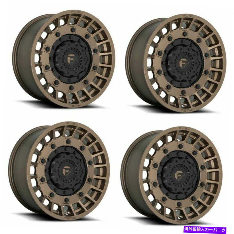 ホイール　４本セット セット4 20 "燃料D725民兵20x10マットブロンズ＆ブラック8x6.5ホイール-18mmリム Set 4 20" Fuel D725 Militia 20x10 Matte Bronze & Black 8X6.5 Wheels -18mm Rims【並行輸入品】｜Us Custom Parts Shop USDM