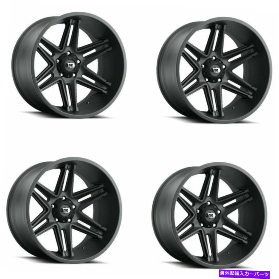 ホイール 4本セット セット4 22 "ビジョンオフロード363レイザーサテンブラックホイール22x12 6x135リム-51mm Set 4 22" Vision Off-Road 363 Razor Satin Black Wheels 22x12 6x135 Rims -51mm【並行輸入品】|Us Custom Parts Shop USDM