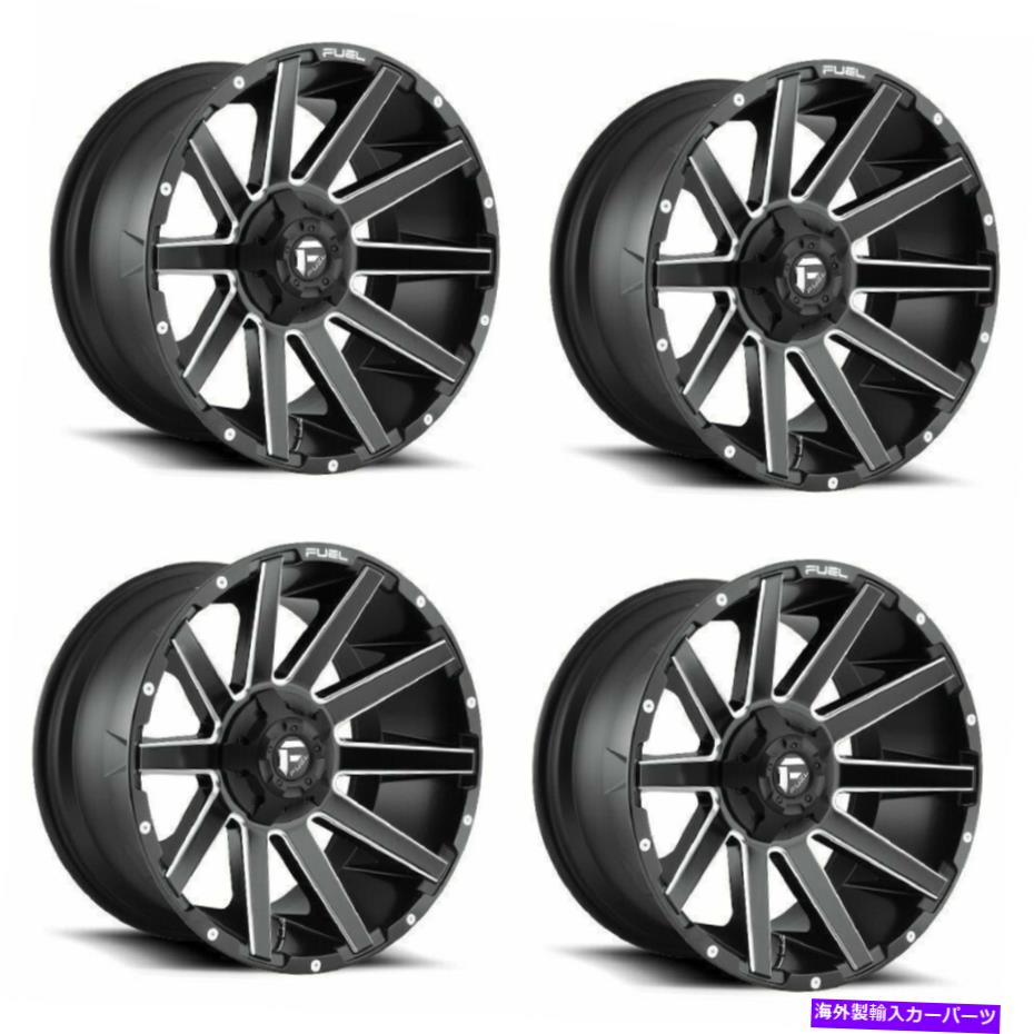 ホイール　４本セット セット4 22 "Fuel D616 Contra 22x10ブラックミリング6x135 6x5.5 -19mmトラックホイール Set 4 22" Fuel D616 Contra 22x10 Black Milled 6x135 6x5.5 -19mm Truck Wheels【並行輸入品】｜Us Custom Parts Shop USDM