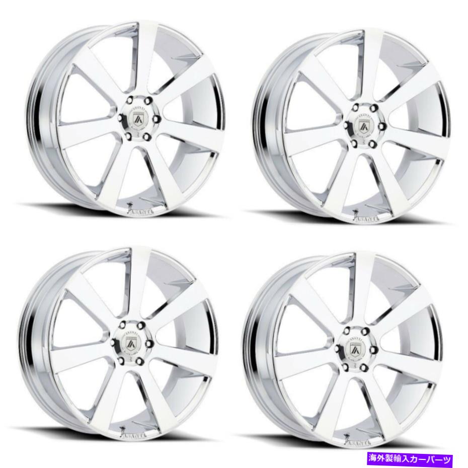 ホイール　４本セット セット4 22 "アサンティブラックABL-15アポロクロム22x9 6x5.5ホイール35mm 6ラグリム Set 4 22" Asanti Black ABL-15 Apollo Chrome 22x9 6x5.5 Wheels 35mm 6 Lug Rim【並行輸入品】｜Us Custom Parts Shop USDM