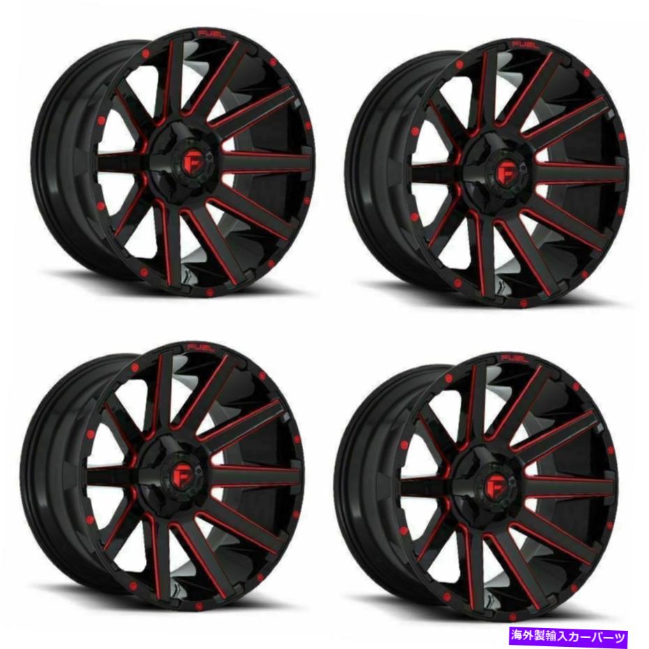 ホイール　４本セット セット4 22 "燃料D643コントラグロスブラックレッドティントホイール22x12 6x135 6x5.5 -43mm Set 4 22" Fuel D643 Contra Gloss Black Red Tint Wheels 22x12 6x135 6x5.5 -43mm【並行輸入品】｜Us Custom Parts Shop USDM