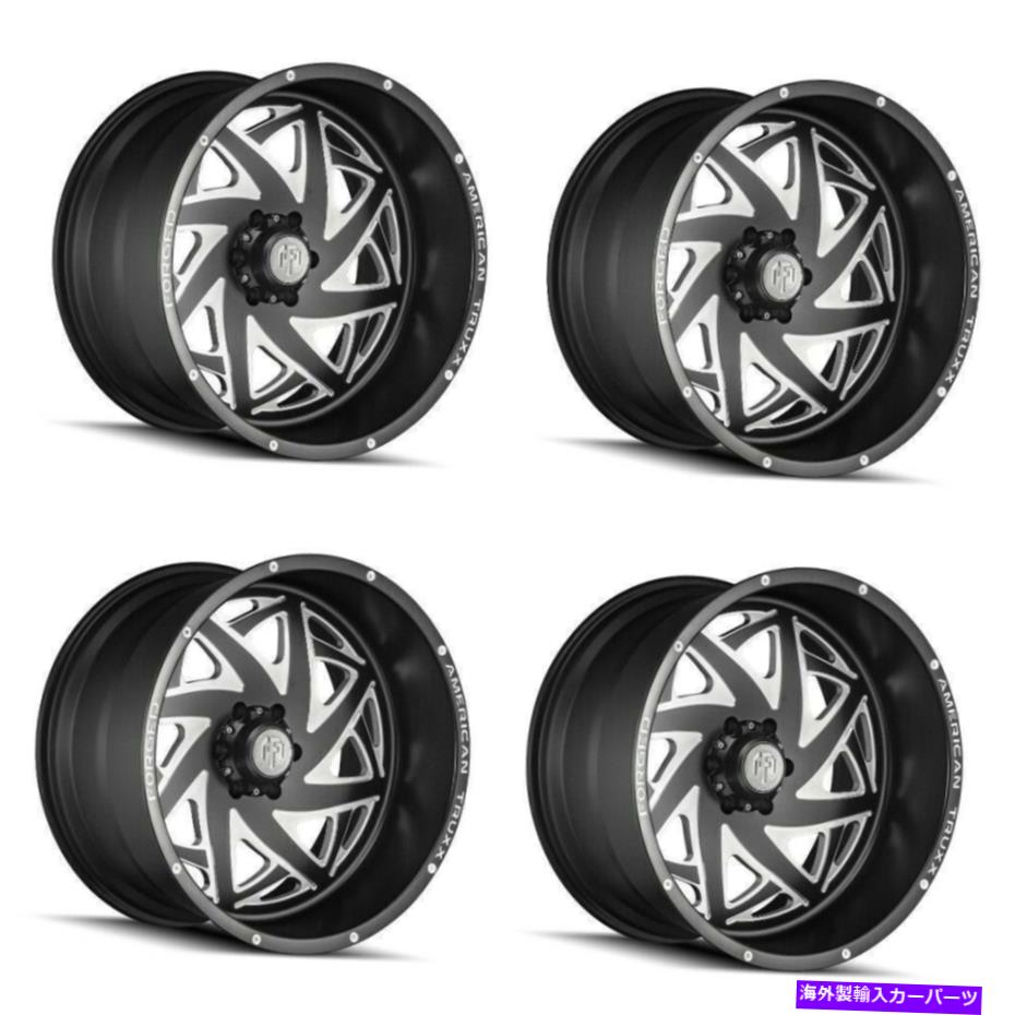 ホイール　４本セット セット4 24 "American Truxx Forged Kronos Black/Milled Wheels 24x14 6x5.5 Rim -76mm Set 4 24" American Truxx Forged Kronos Black/Milled Wheels 24x14 6x5.5 Rim -76mm【並行輸入品】｜Us Custom Parts Shop USDM