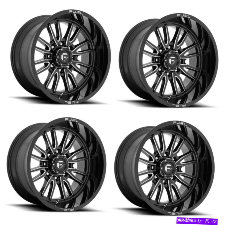 ホイール 4本セット セット4 22 "燃料1PC D761クラッシュグロスブラックミリング22x12 8x170ホイール-44mmリム Set 4 22" Fuel 1PC D761 Clash Gloss Black Milled 22x12 8X170 Wheels -44mm Rim【並行輸入品】|Us Custom Parts Shop USDM