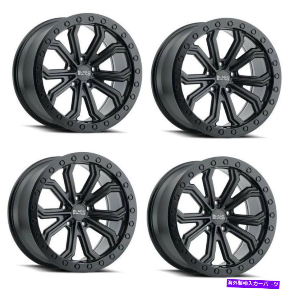 ホイール 4本セット セット4 22 "ブラックサイラブコ22x10マットブラックWブラックボルト5x112ホイール40mm Set 4 22" Black Rhino Trabuco 22x10 Matte Black w Black Bolt 5x112 Wheel 40mm【並行輸入品】|Us Custom Parts Shop USDM