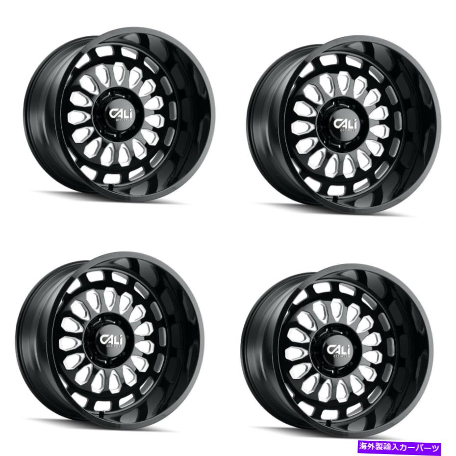 ホイール 4本セット セット4 22 "カリオフロードパラドックスグロスブラック/ミルドホイール22x12 6x135リム-51mm Set 4 22" Cali Off-Road Paradox Gloss Black/Milled Wheels 22x12 6x135 Rims -51mm【並行輸入品】|Us Custom Parts Shop USDM