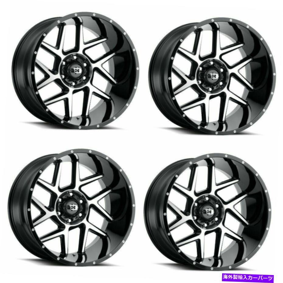 ホイール　４本セット セット4 22 "Vision 360 Sliver Glossブラック機械加工フェイスホイール22x12 8x170 -51mm Set 4 22" Vision 360 Sliver Gloss Black Machined Face Wheels 22x12 8x170 -51mm【並行輸入品】｜Us Custom Parts Shop USDM