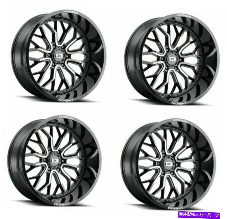 ホイール 4本セット セット4 22 "Vision 402 Riot Gloss Black Machined Face Wheels 22x12 6x5.5 Rim -51mm Set 4 22" Vision 402 Riot Gloss Black Machined Face Wheels 22x12 6x5.5 Rim -51mm【並行輸入品】|Us Custom Parts Shop USDM