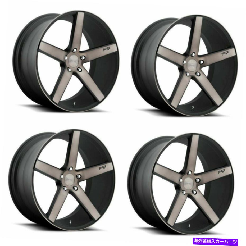 ホイール 4本セット セット4 20 "ニッチM134ミラノ20x8.5マットブラック機械加工5x120ホイール35mmリム Set 4 20" Niche M134 Milan 20x8.5 Matte Black Machined 5x120 Wheels 35mm Rims【並行輸入品】|Us Custom Parts Shop USDM