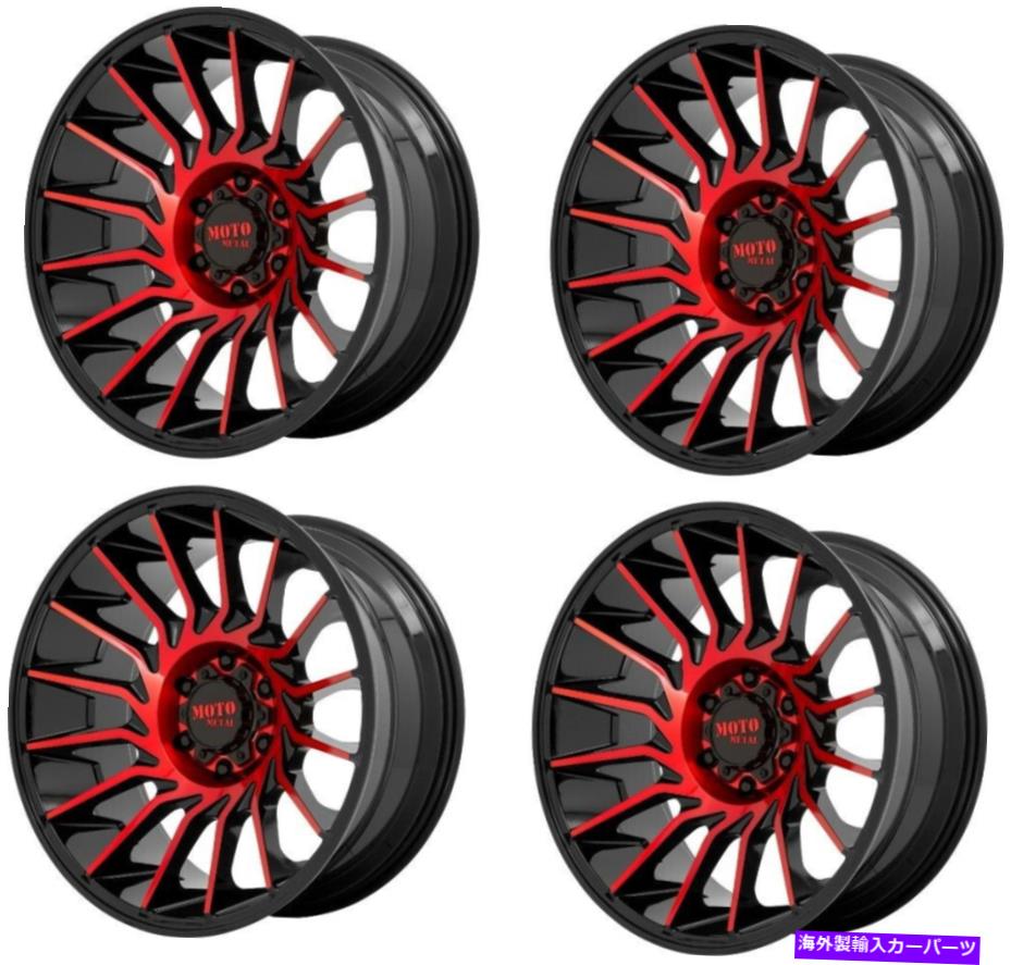 ホイール 4本セット セット4 22 "Moto Metal Mo807 22x12 Gloss Black Machined Red Tint 8x170ホイール-44mm Set 4 22" Moto Metal MO807 22x12 Gloss Black Machined Red Tint 8X170 Wheel -44mm【並行輸入品】|Us Custom Parts Shop USDM