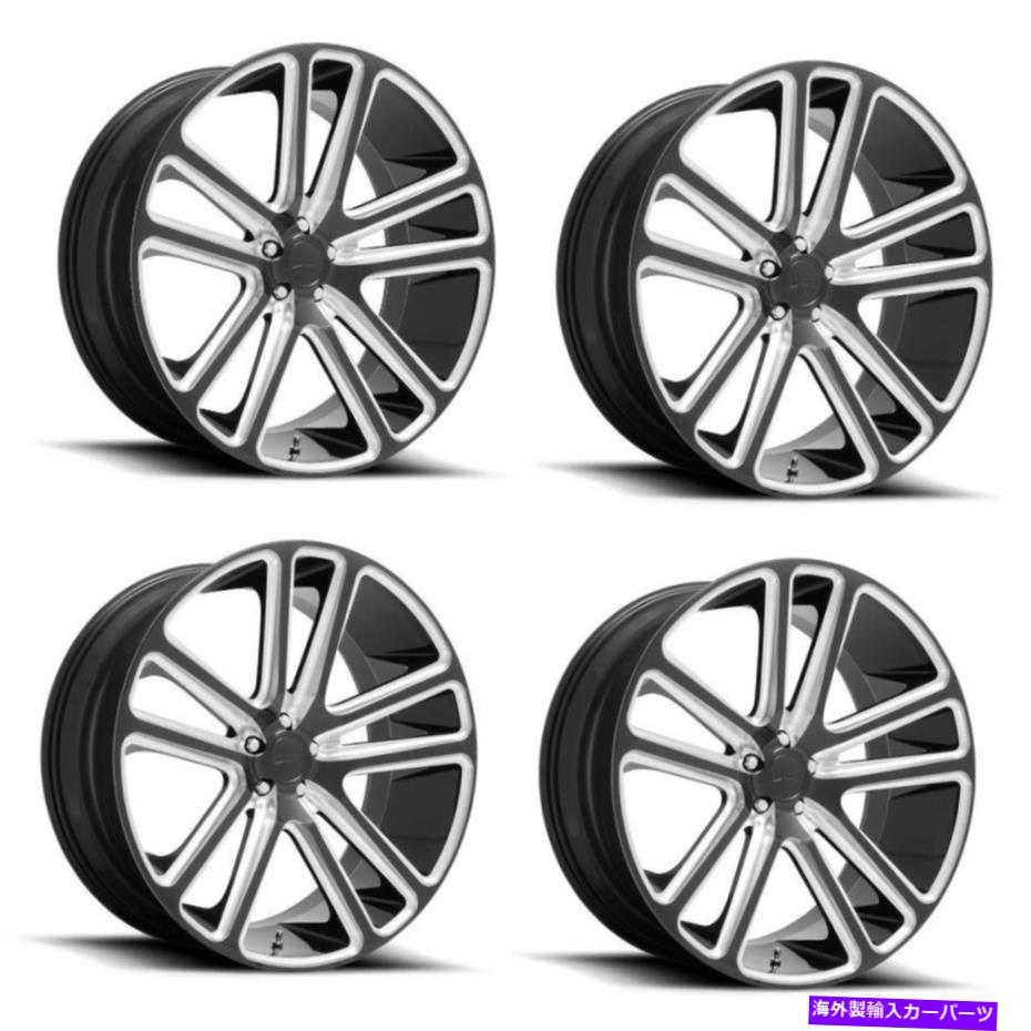ホイール　４本セット セット4 24 "ダブ1PC S255フレックスグロスブラックミリング24x10 6x5.5ホイール30mmリム Set 4 24" DUB 1PC S255 Flex Gloss Black Milled 24x10 6x5.5 Wheels 30mm Rims【並行輸入品】｜Us Custom Parts Shop USDM