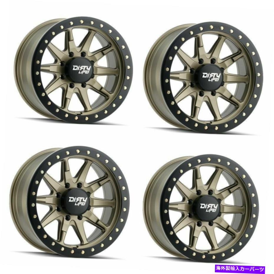 ホイール　４本セット セット4 20 "ダーティライフDT-2ゴールドホイール20x9 8x6.5 0mmリム Set 4 20" Dirty Life DT-2 Gold Wheels 20x9 8x6.5 0mm Rims【並行輸入品】｜Us Custom Parts Shop USDM