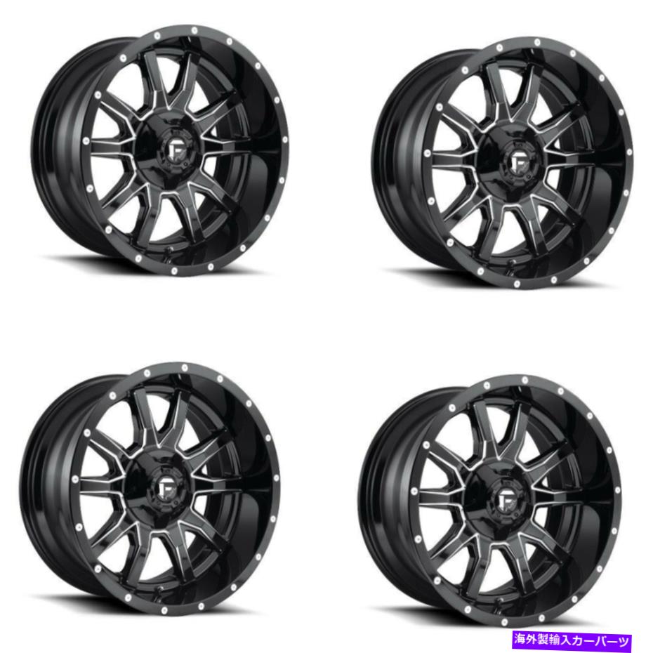 ホイール　４本セット セット4 20 "燃料1PC D627バンダルグロスブラックミリング20x10 6x135/5.5ホイール-19mm Set 4 20" Fuel 1PC D627 Vandal Gloss Black Milled 20x10 6X135/5.5 Wheels -19mm【並行輸入品】｜Us Custom Parts Shop USDM
